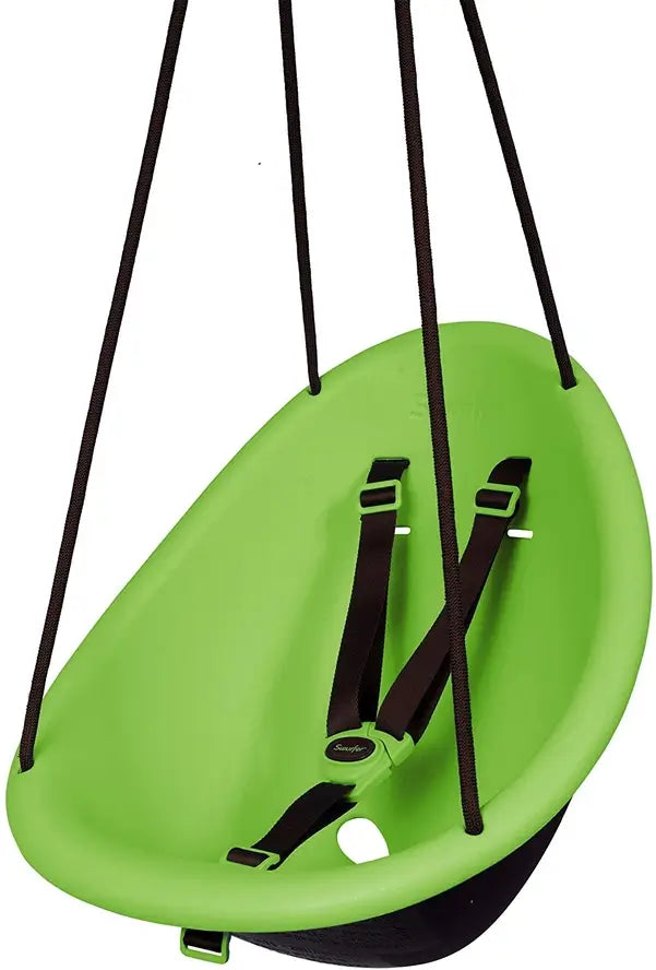 The green Swurfer Kiwi Baby and Toddler Swing.