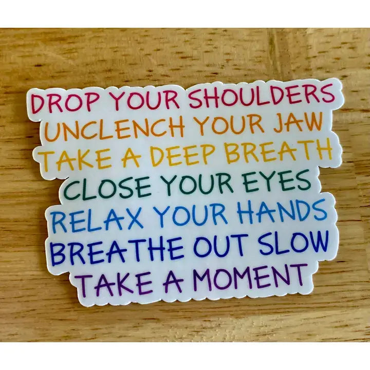 Take a Moment Mental Health Sticker.