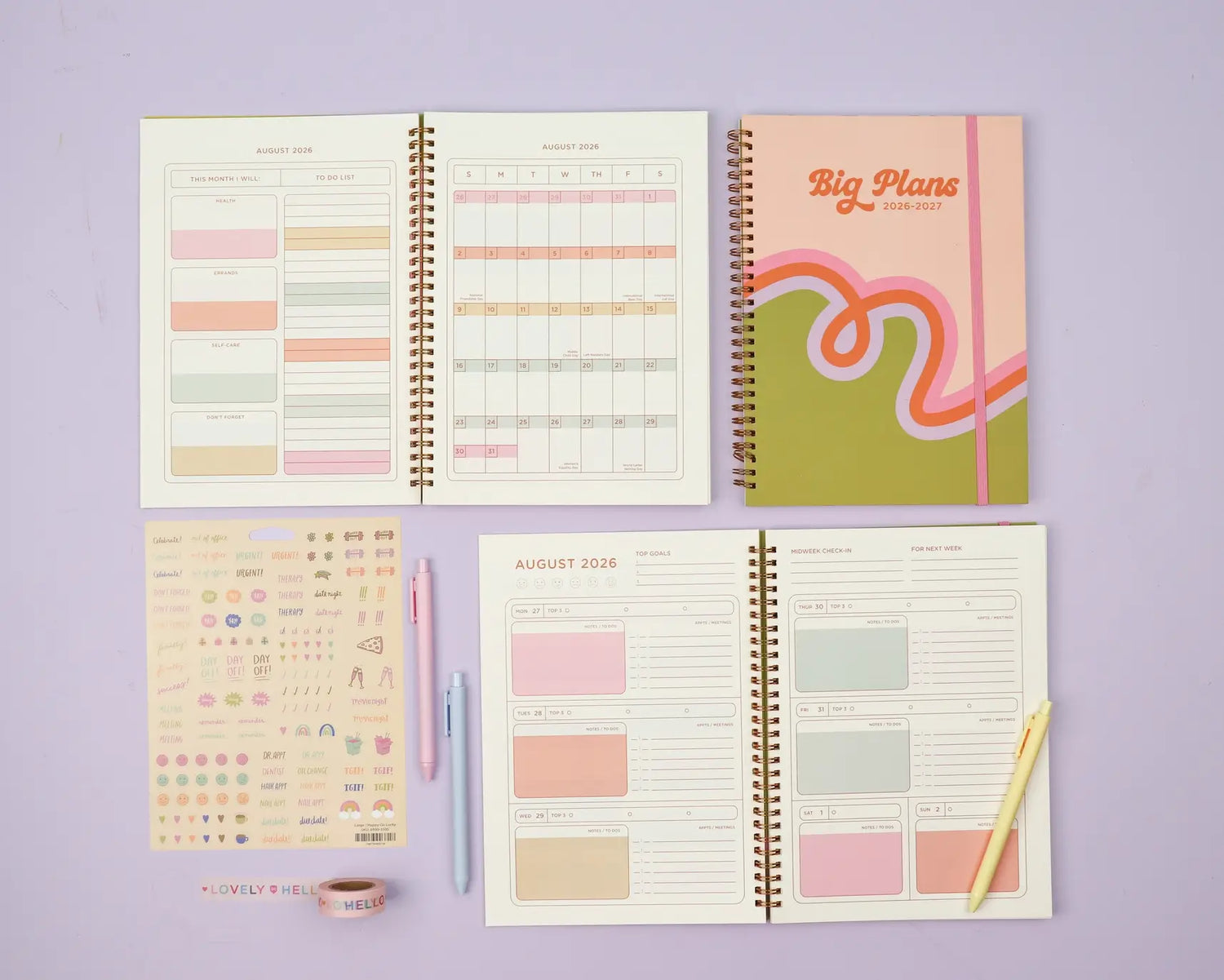 A look at the features of the Loop De Loop 2026-2027 Dated Academic Planner.