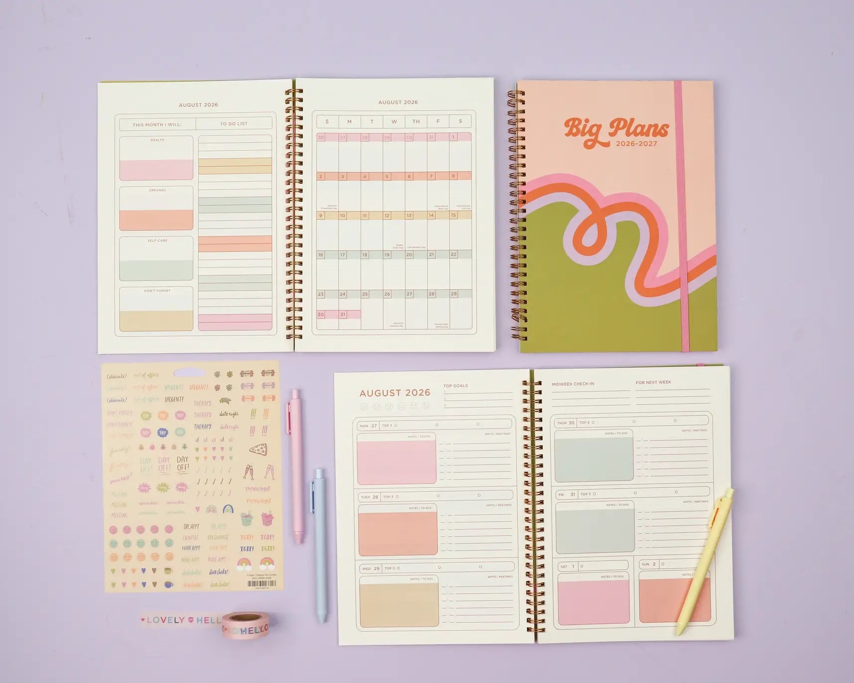 A look at the features of the Loop De Loop 2026-2027 Dated Academic Planner.