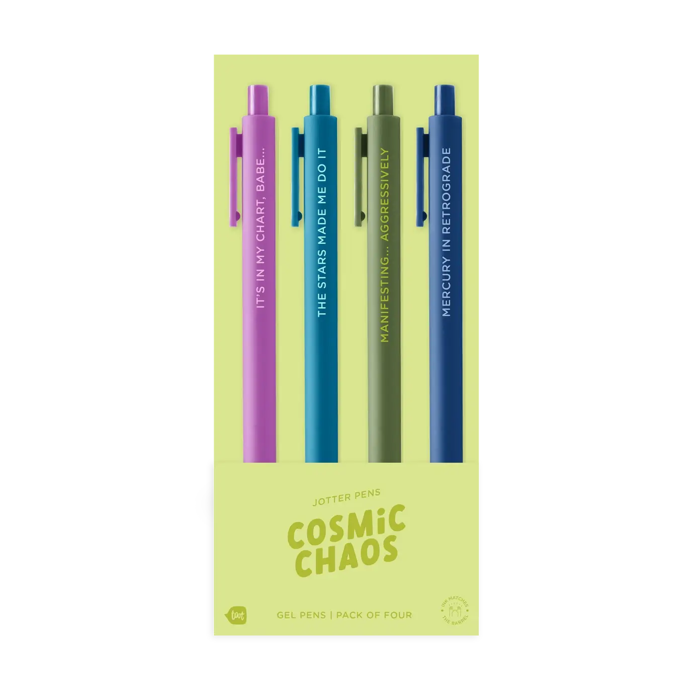 The 4-Pack of Jotter Pens in the Cosmic Chaos flavor.