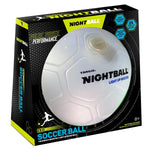The Tangle Nightball LED Soccer Ball in white.