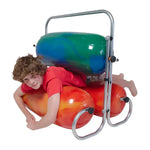 A child rolls through the TFH Squeeze Machine.