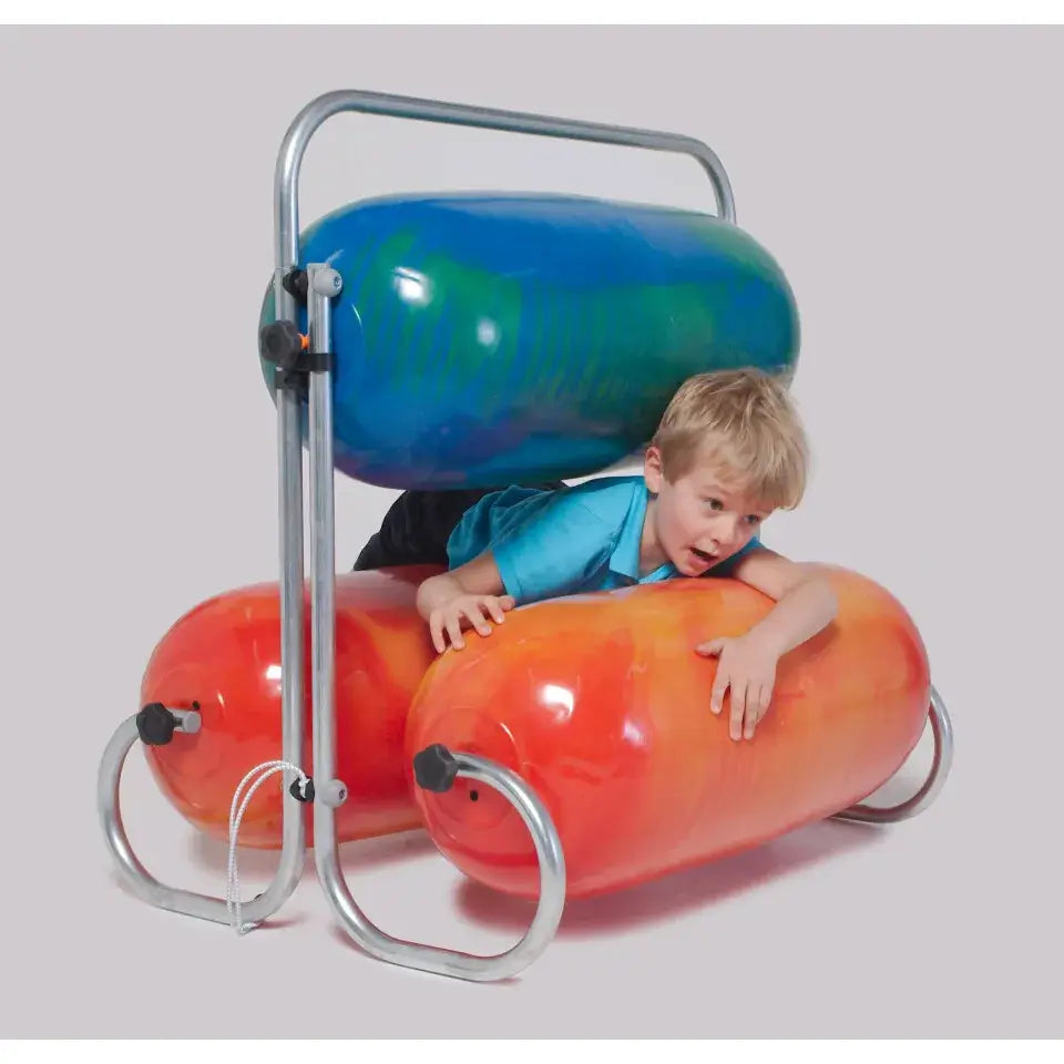A child rolls through the TFH Squeeze Machine.