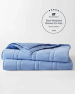 The Indigo Baloo Mini Weighted Blanket.