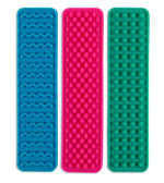 The three different colors and textures of Silicone Zen Raised Strips.