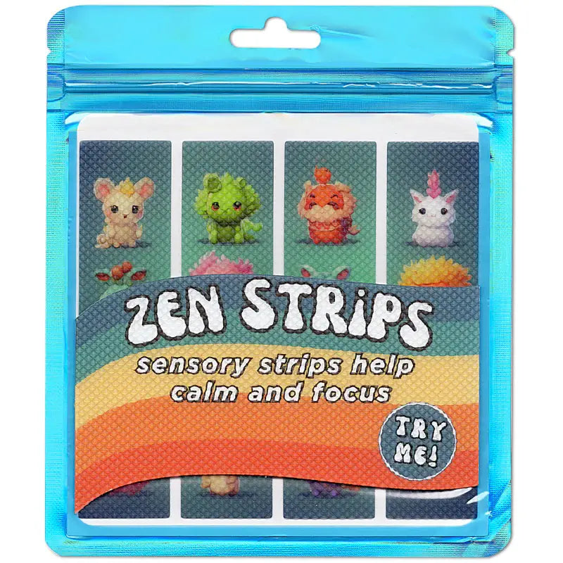 Bumpy Cuties Zen Strips Fidget Sensory Stickers, 4 Pc