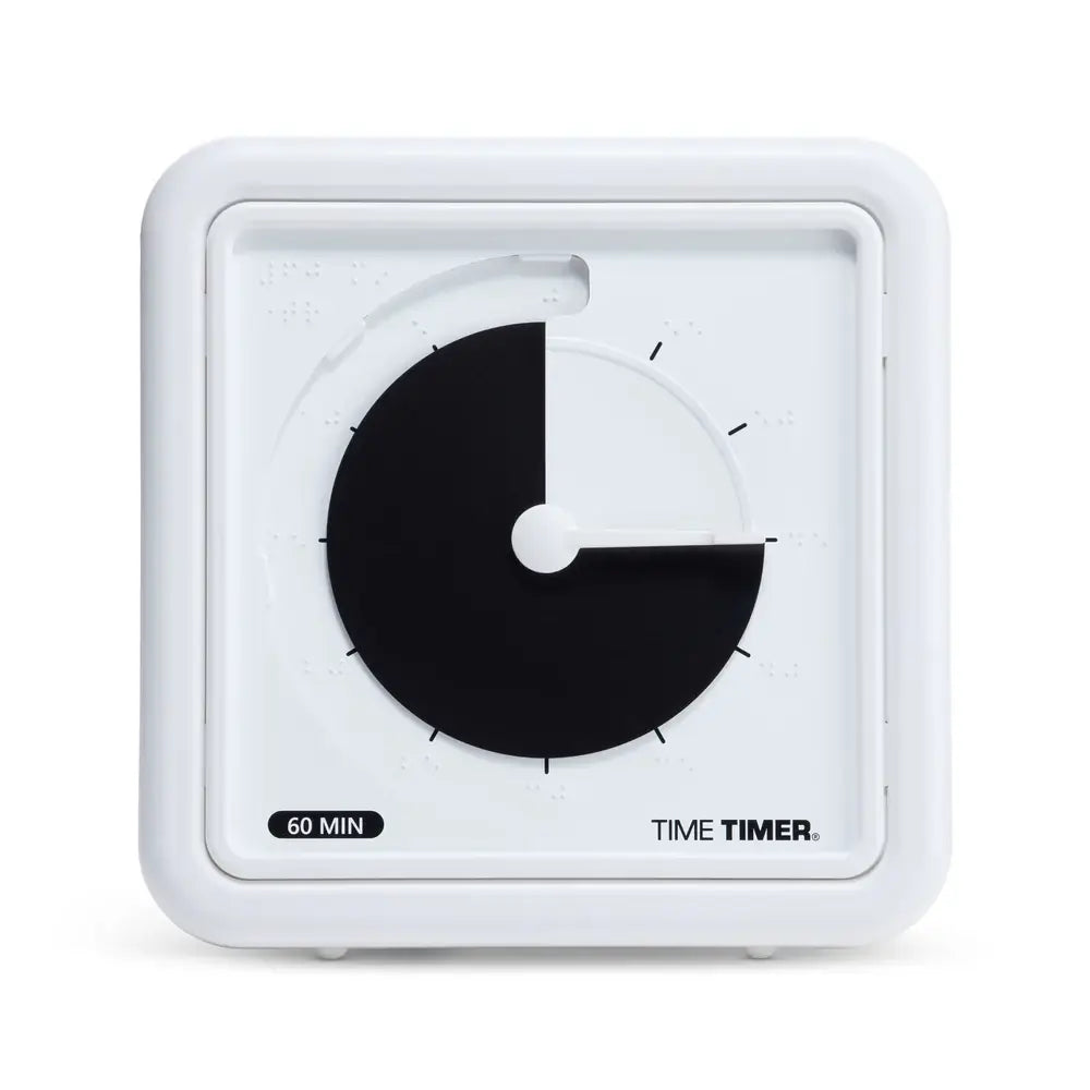 The black Time Timer Braille 8".