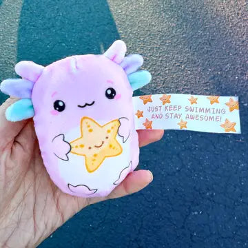 The axolotl Bubble Stuffed Squishy Friends - Emotional Support Edition.