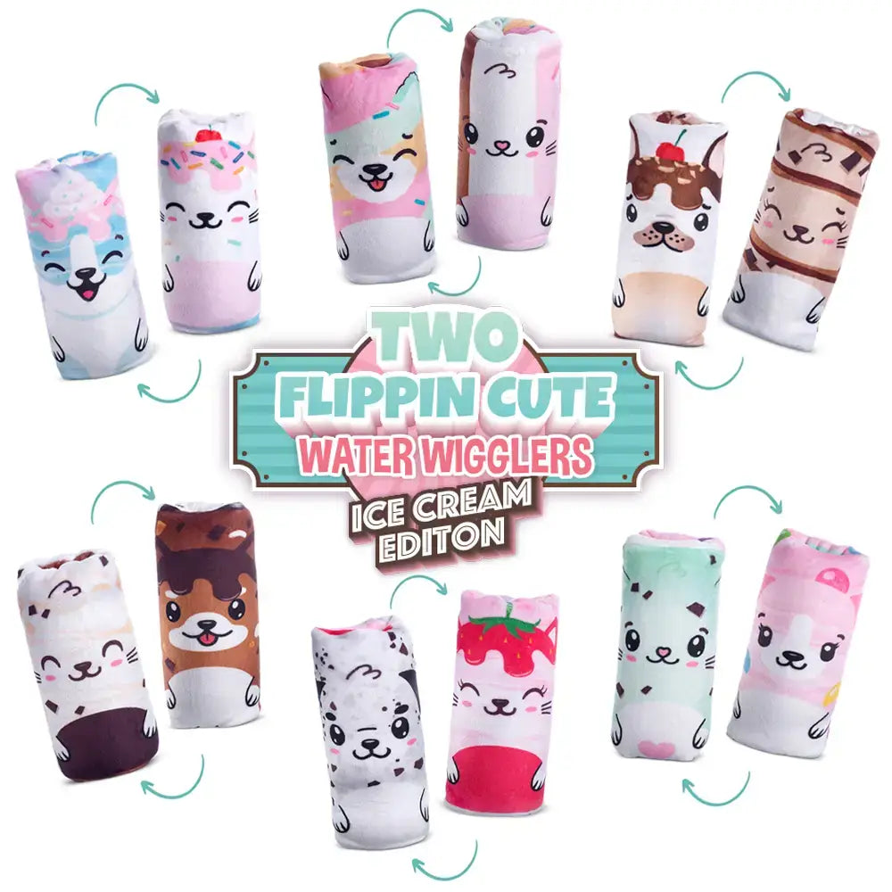 The Two Flippin' Cute Plush Water Wigglers Ice Cream Edition.