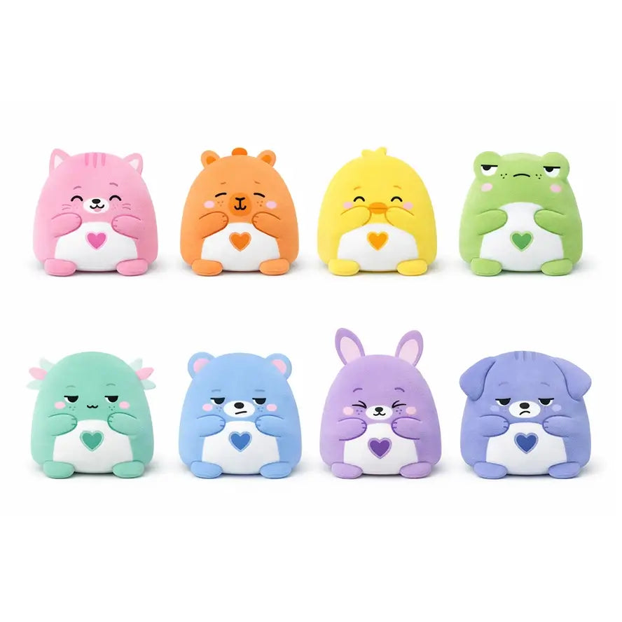 The range of Super Duper Sugar Squishers - Moody Mini Plush.