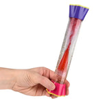 A hand flips a 8" 2 Tone Glitter Sensory Tube - The Toy Network.