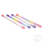 The four styles of 12" Glitter Water Baton.