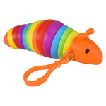 The orange 3.75" Sensory Wiggle Caterpillar Clip On.