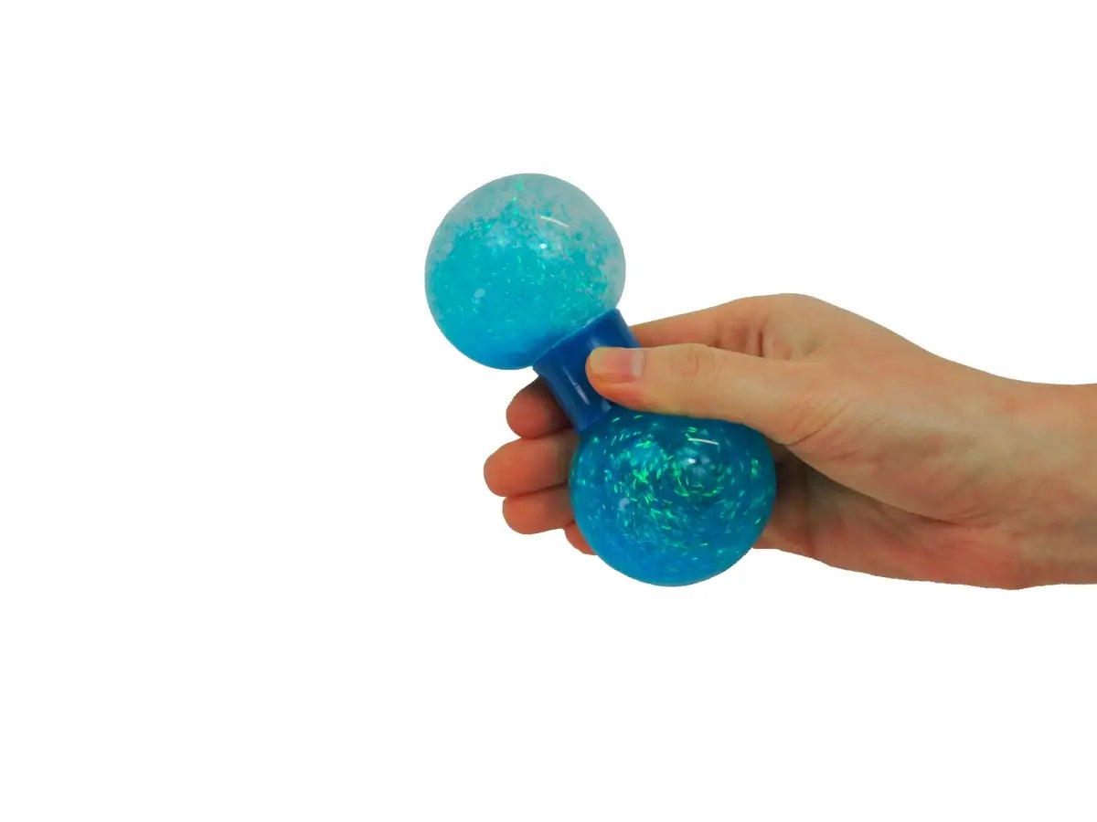 The Sensory Lab Squeez-E Swirl Blue Glitter.
