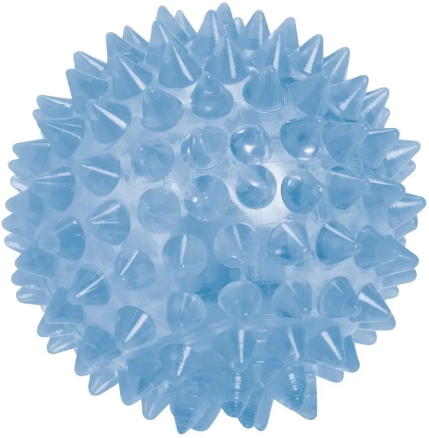 The blue Spiky Light Up Bouncy Ball.