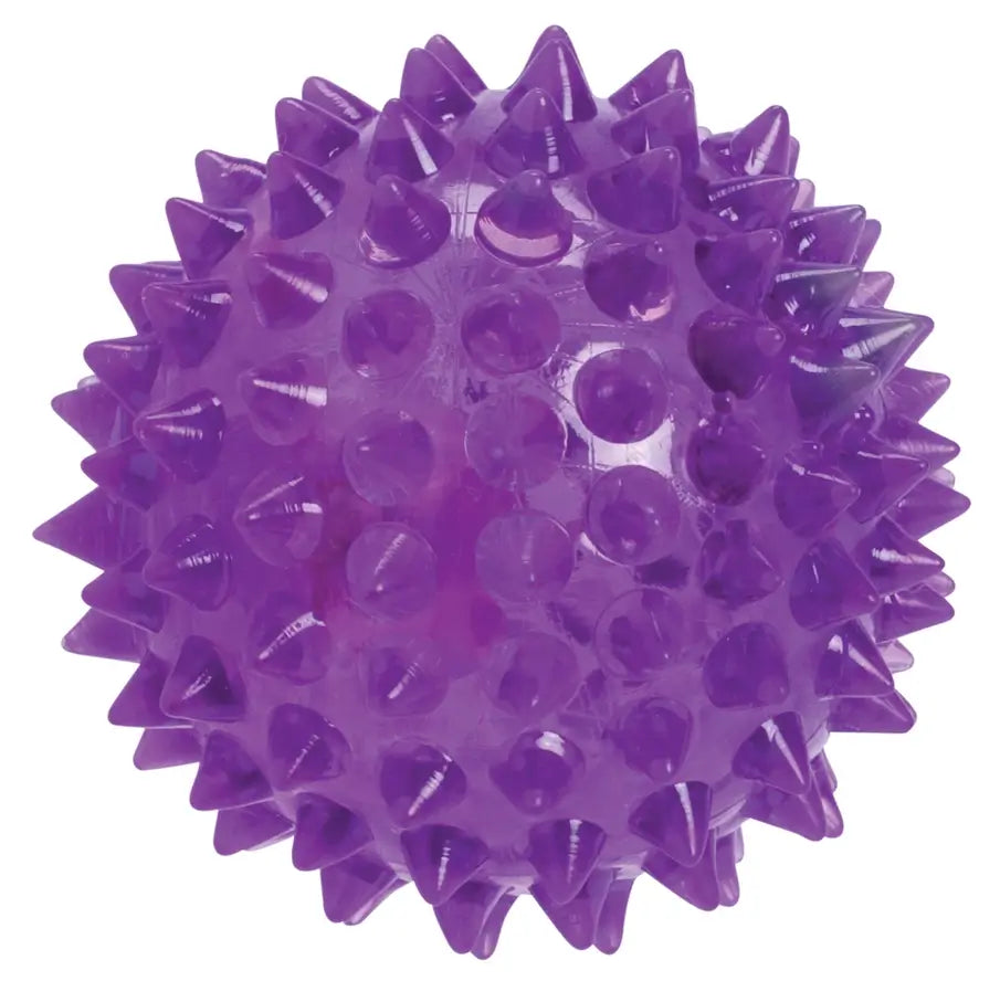 The purple Spiky Light Up Bouncy Ball.