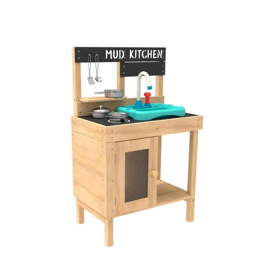 The TP Toys Splash and Play Early Fun Wooden Mud Kitchen.