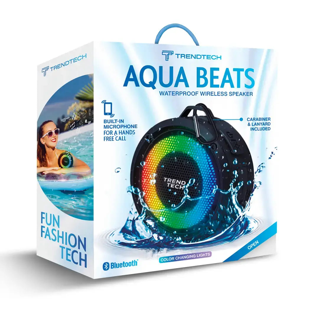 The product box for the Black Aqua Beats Waterproof Bluetooth Speaker.
