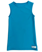 Tropical Blue Kozie 4-Way  Nylon Simply Sleeveless Sensory Compression Shirt.