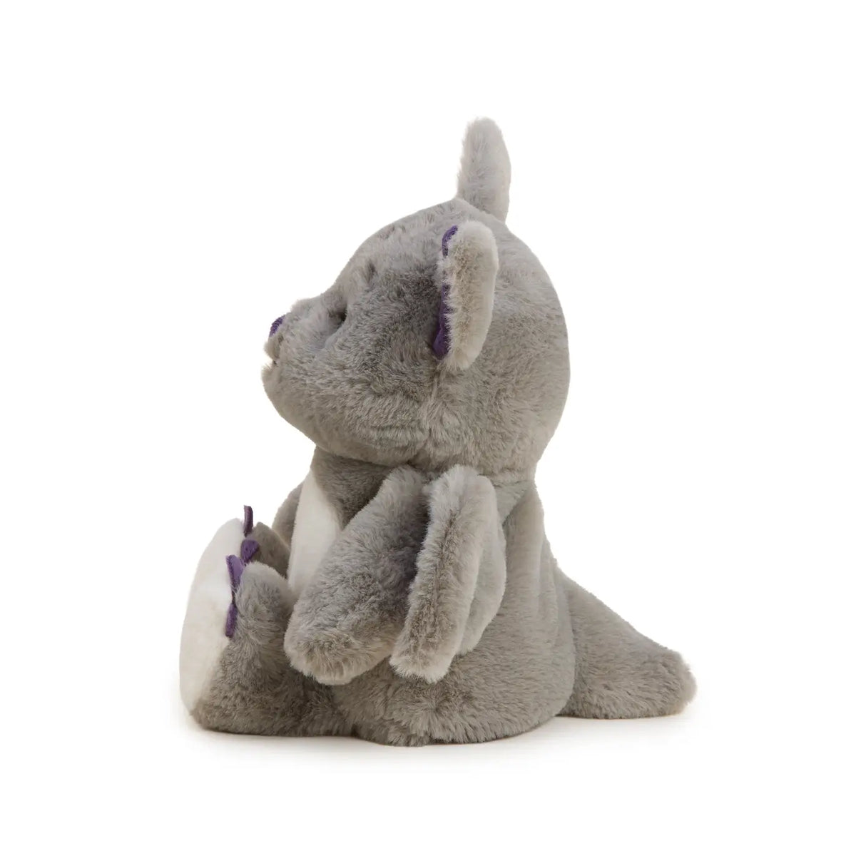 The side profile of the Warmies Cozy Cute Bat Heatable Stuffed Plush.
