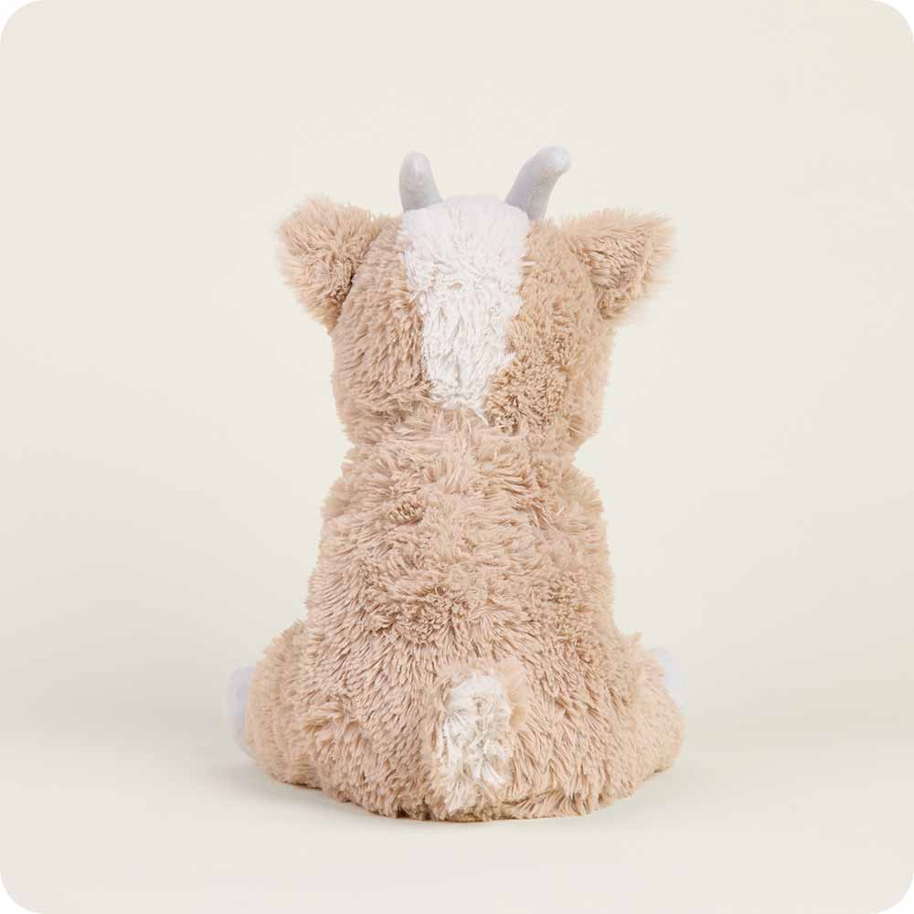 The backside of the 10" Warmies Plush Goat.