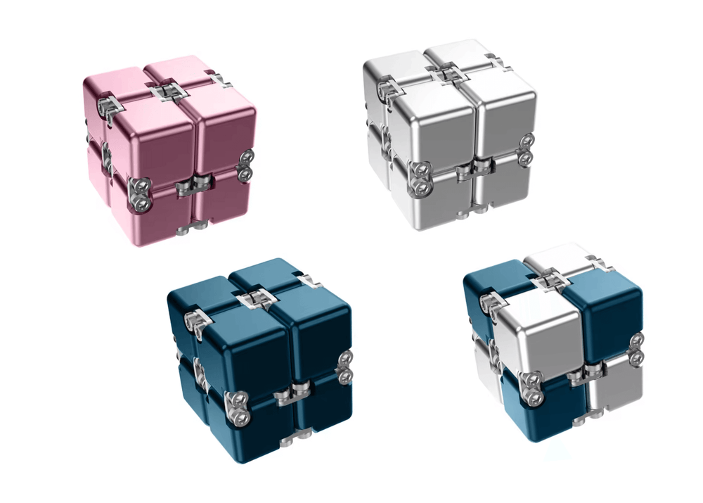 The four types of Weighted Metal Infinity Cubes.