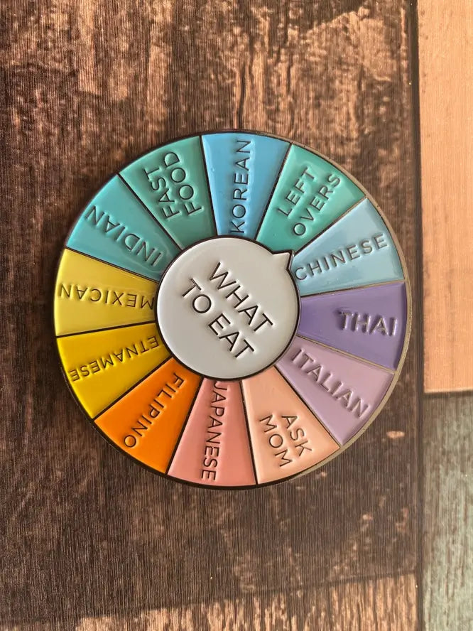 The "What to Eat" Pin pointed to "Left Overs."