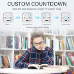An infographic demonstrating how to work the Gravity Cube Flipping Digital Timer.