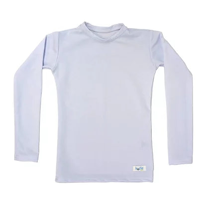 White Kozie 4-Way Nylon Long Sleeve Plain and Simple Compression Top.