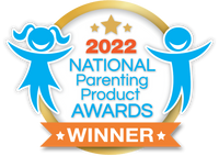 An infographic that reads: 2022 National Parenting Product Awards Winner.
