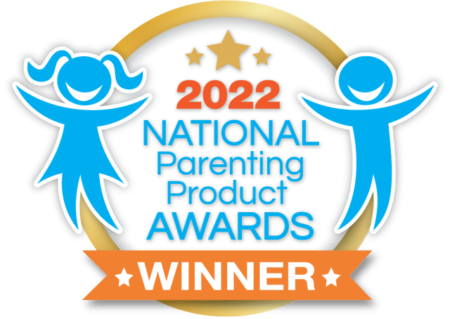 An infographic that reads: 2022 National Parenting Product Awards Winner.