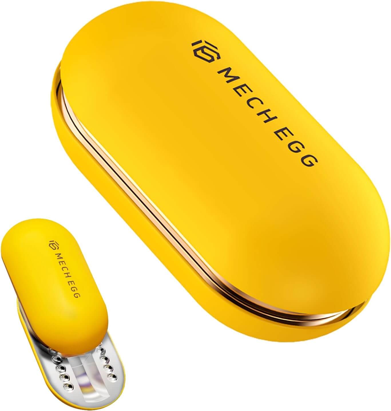 The yellow Mech Egg Mechanical Fidget Slider.