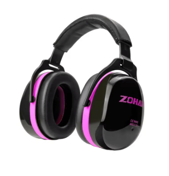 Adult Adjustable Noise Reducing Earmuffs, Purple, 28 dB.