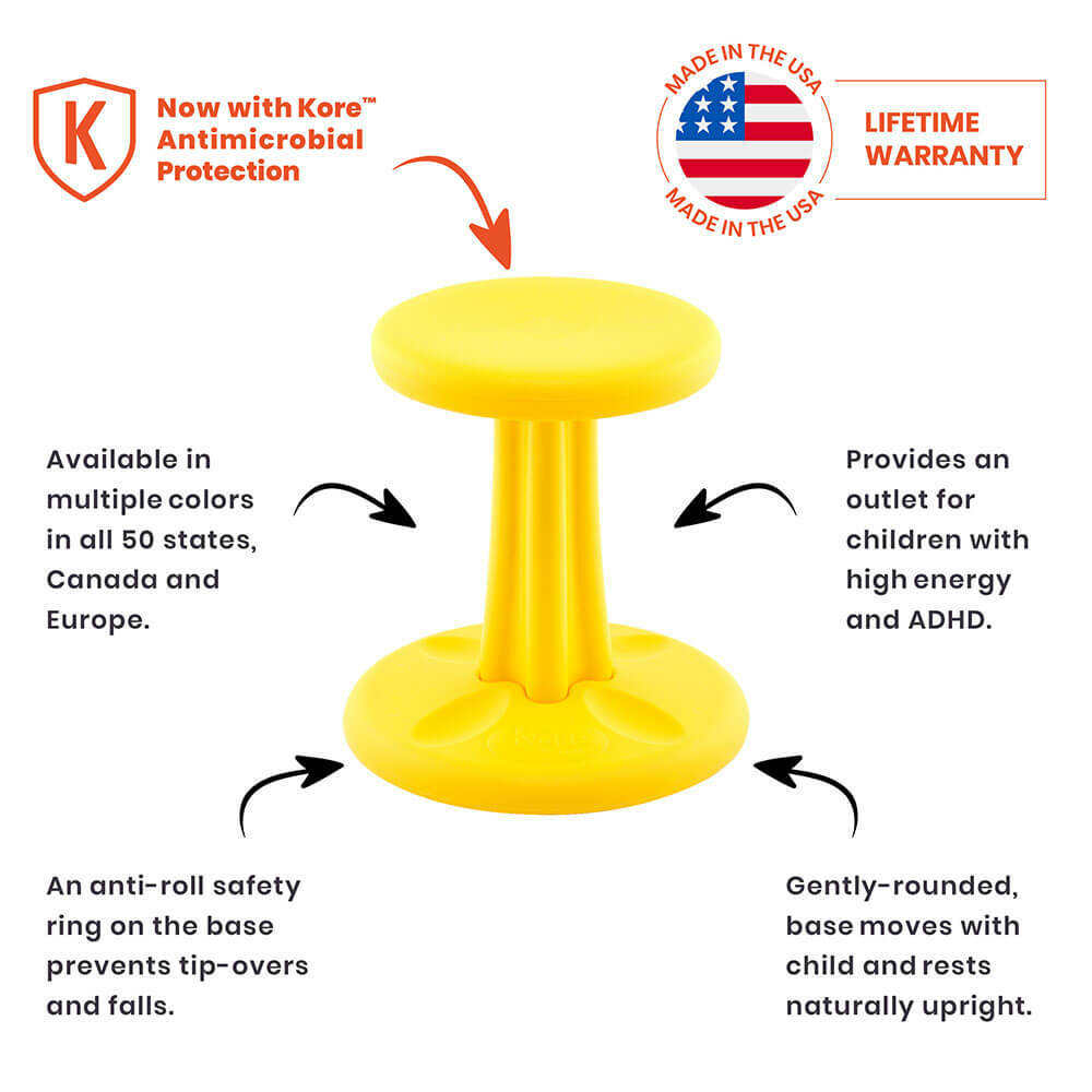 Antimicrobial Kids Wobble Chair (14")