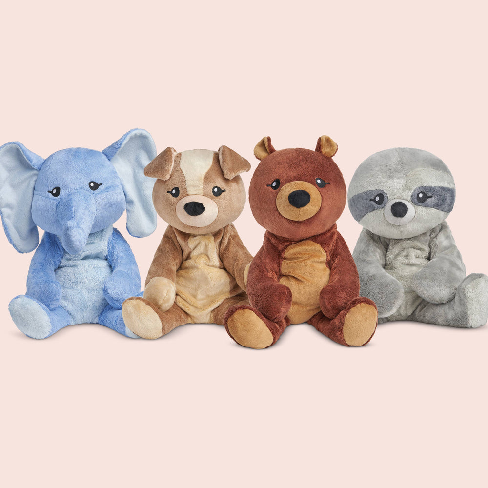 The whole Hugimals Weighted Stuffed Animals Crew.