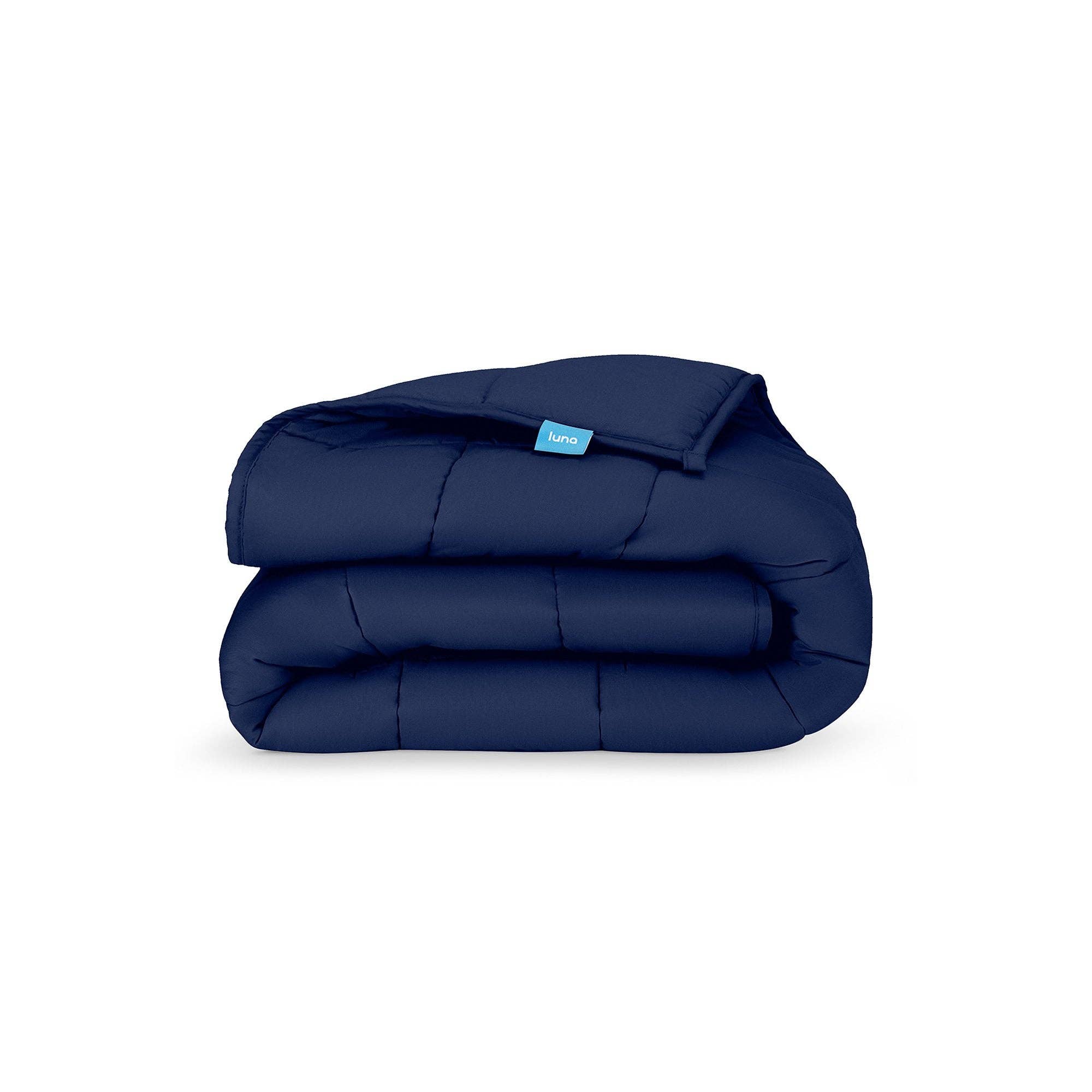 The navy 5 lb Weighted Blanket.