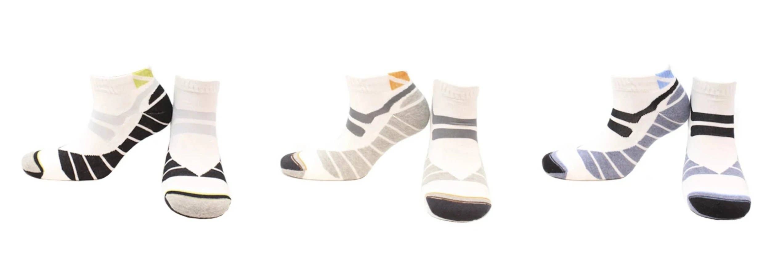 Seamless Cotton Ankle Socks (3 pairs) - White
