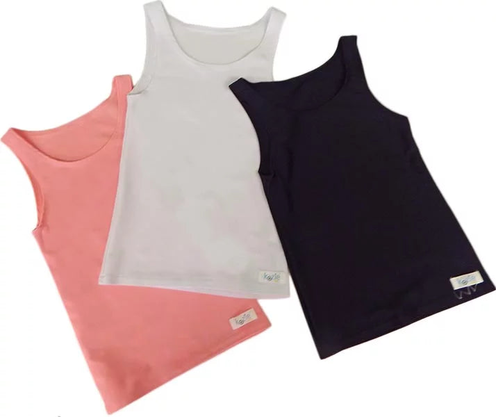 A pink, white, and black Sensory Compression Shirt.