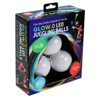 The product packaging for Glow.0 LED Juggling Balls.