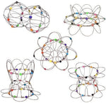 Five Flexi-Sphers twisted into various shapes.