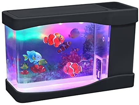 The Mini Aquarium Artificial Fish Tank with Moving Fish.