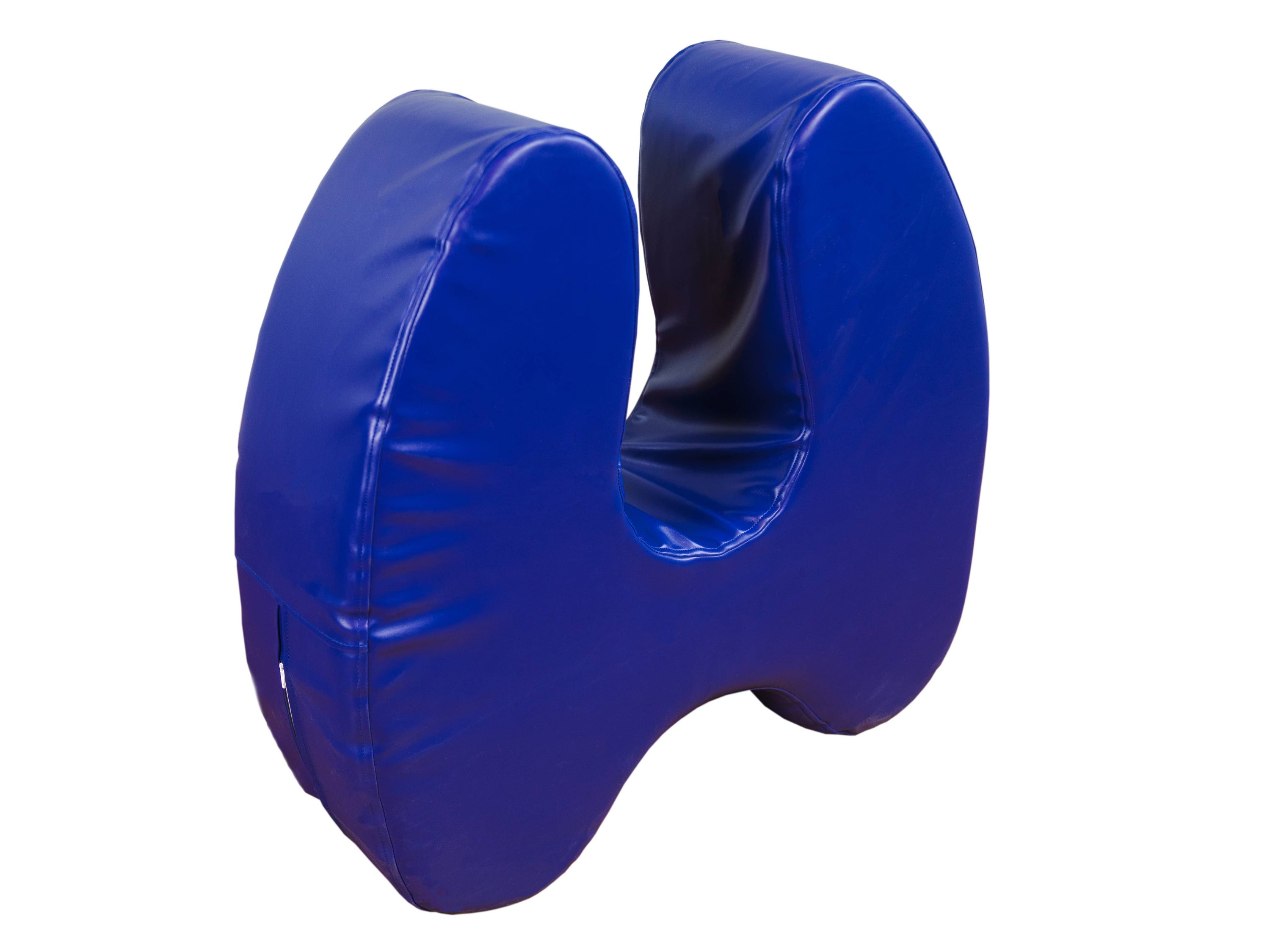 The blue Sensory Soft Squeeze Seat by Bouncyband.