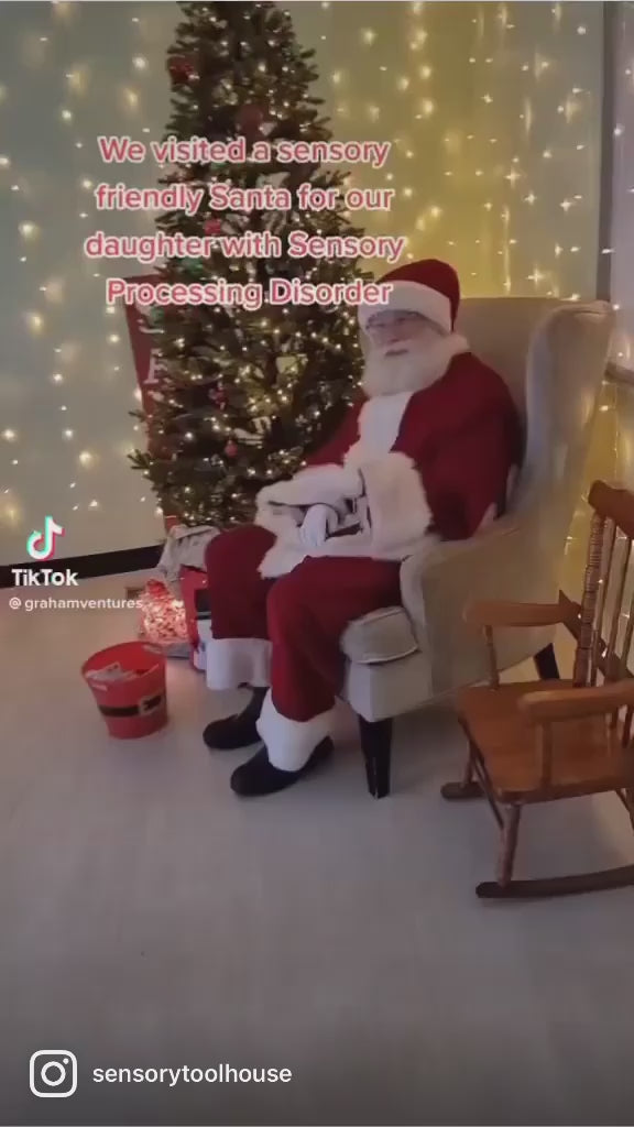 Video of a child visiting Santa