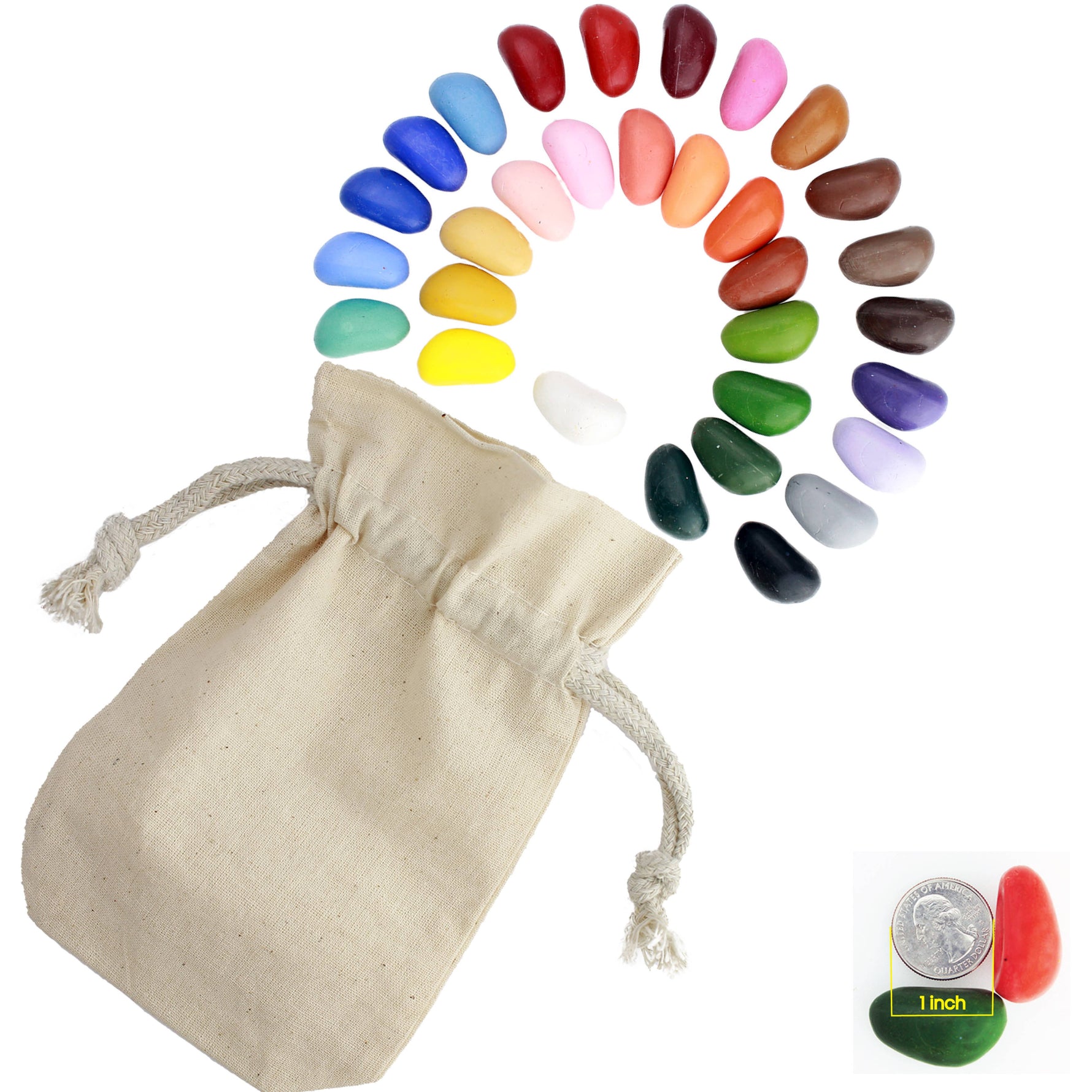 32 Colors in a Muslin Bag.