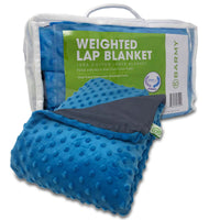 The Aqua Barmy Weighted Lap Pad folded in front of its carrying case.