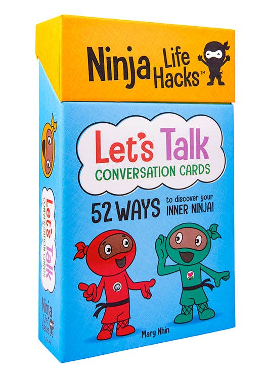 The product package for Ninja Life Hacks: Let's Talk Conversation Cards.