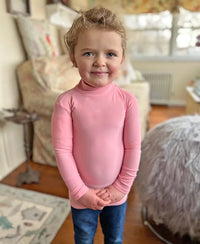 Light pink 2025 mock turtleneck