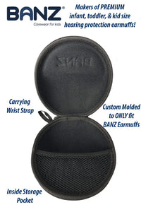 A look at the carrying wrist strap and inside storage pocket of the ZeeCase that comes with the Baby Earmuffs. 