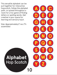 The Alphabet Hop Scotch Sensory Pathway.